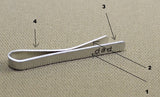 Personalized Latitude Longitude Tie Bar in Brass, NiciArt 