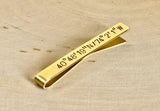 Personalized Latitude Longitude Tie Bar in Brass, NiciArt 