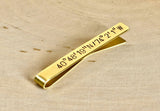 Personalized Latitude Longitude Tie Bar in Brass, NiciArt 
