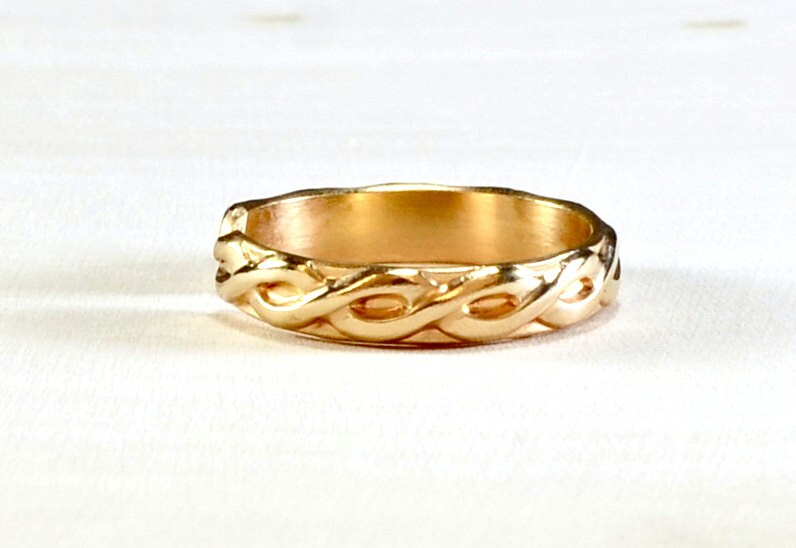 Gold filled braided toe ring