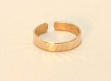 Solid Gold Hammered 14 k Toe Ring, NiciArt 