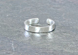 Classic hammered sterling silver toe ring, NiciArt 