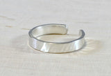 Classic hammered sterling silver toe ring, NiciArt 