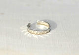 Sterling silver toe ring with rippled hammered design, NiciArt 