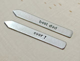 Best dad ever collar stays in aluminum, NiciArt 