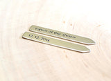 Sterling silver father of the groom collar stays, NiciArt 
