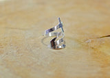 Sterling silver anchor bypass ring with I refuse to sink, NiciArt 