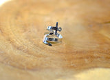 Sterling silver anchor bypass ring with I refuse to sink, NiciArt 