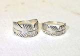 Sterling silver feather ring set for trust and honour, NiciArt 