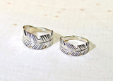 Sterling silver feather ring set for trust and honour, NiciArt 