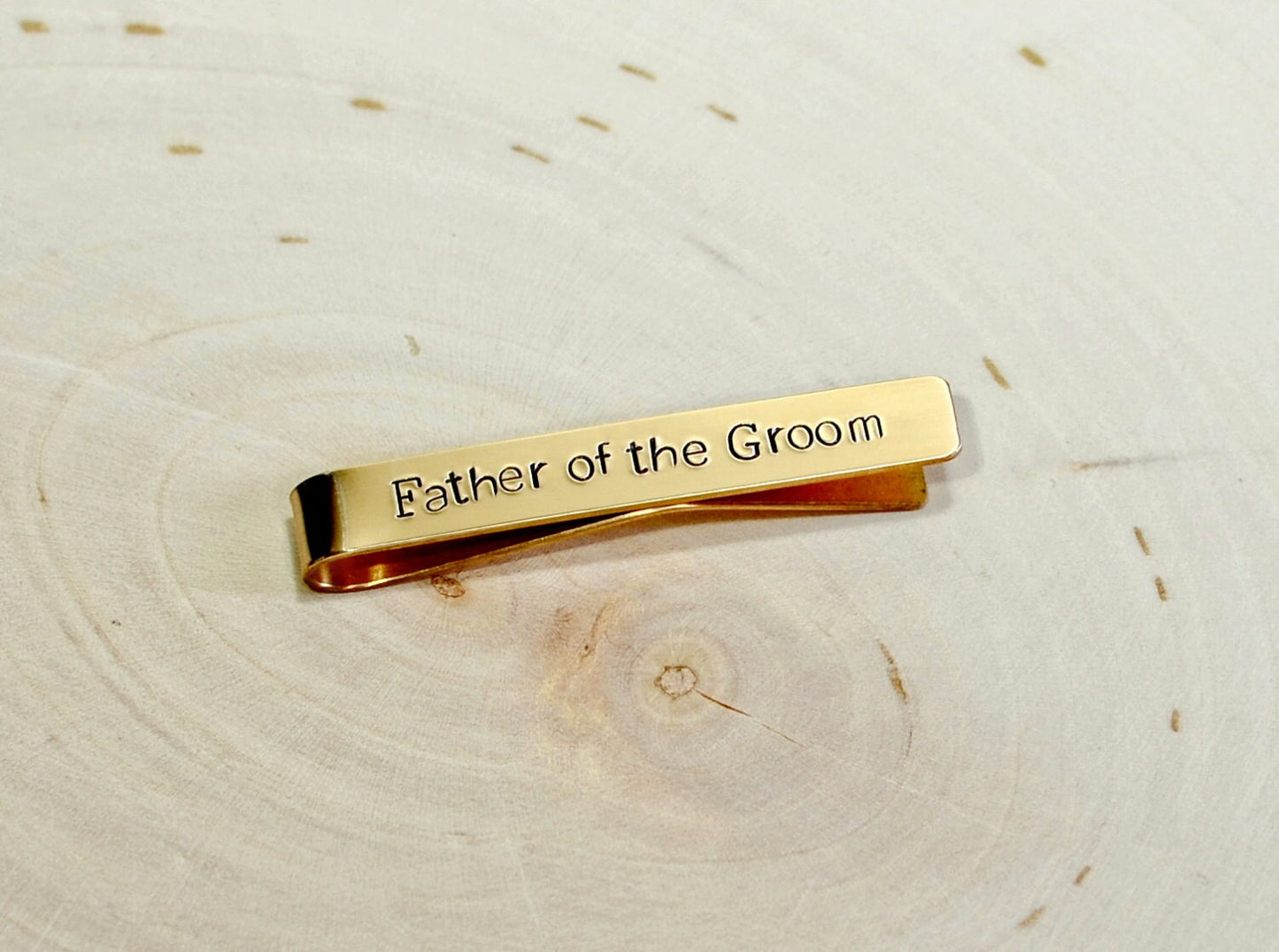 Father of the Groom Tie Clip in Bronze