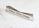 Father of the groom sterling silver tie bar, NiciArt 
