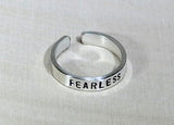 Sterling Silver Fearless Toe Ring, NiciArt 