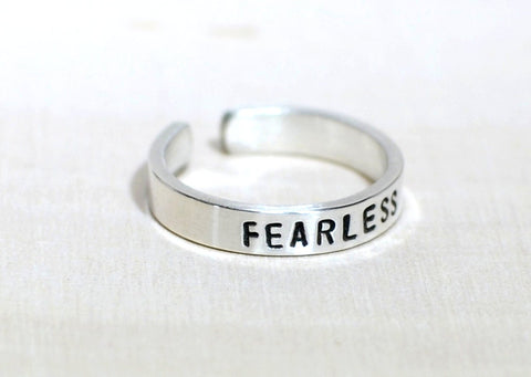 Sterling Silver Fearless Toe Ring, NiciArt 