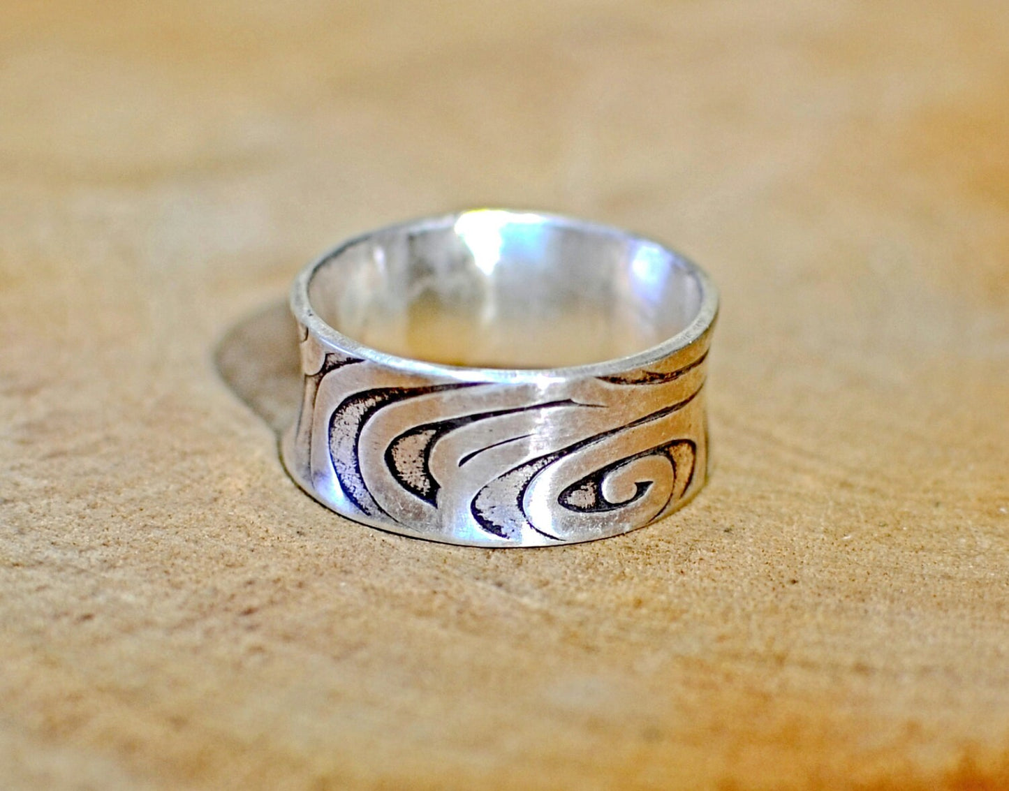 Swirl Pattern in Sterling Silver Ring