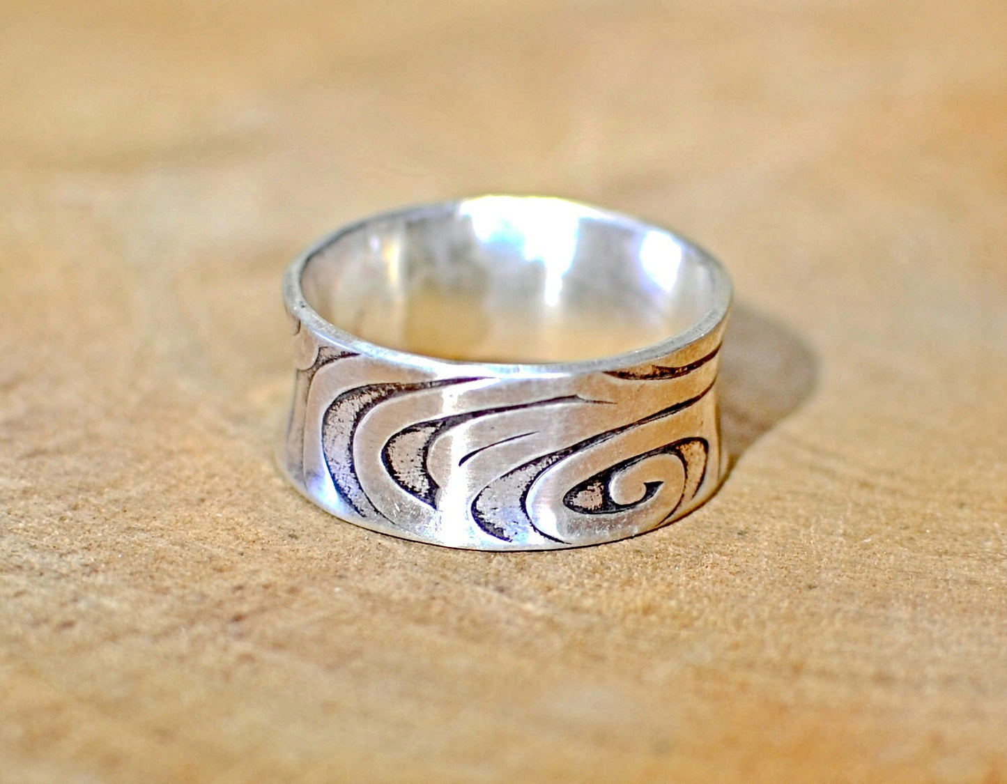 Swirl Pattern in Sterling Silver Ring