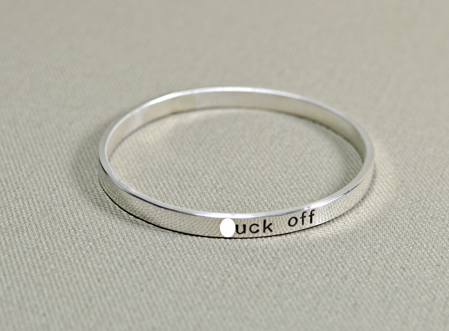 F'ck off sterling silver bangle