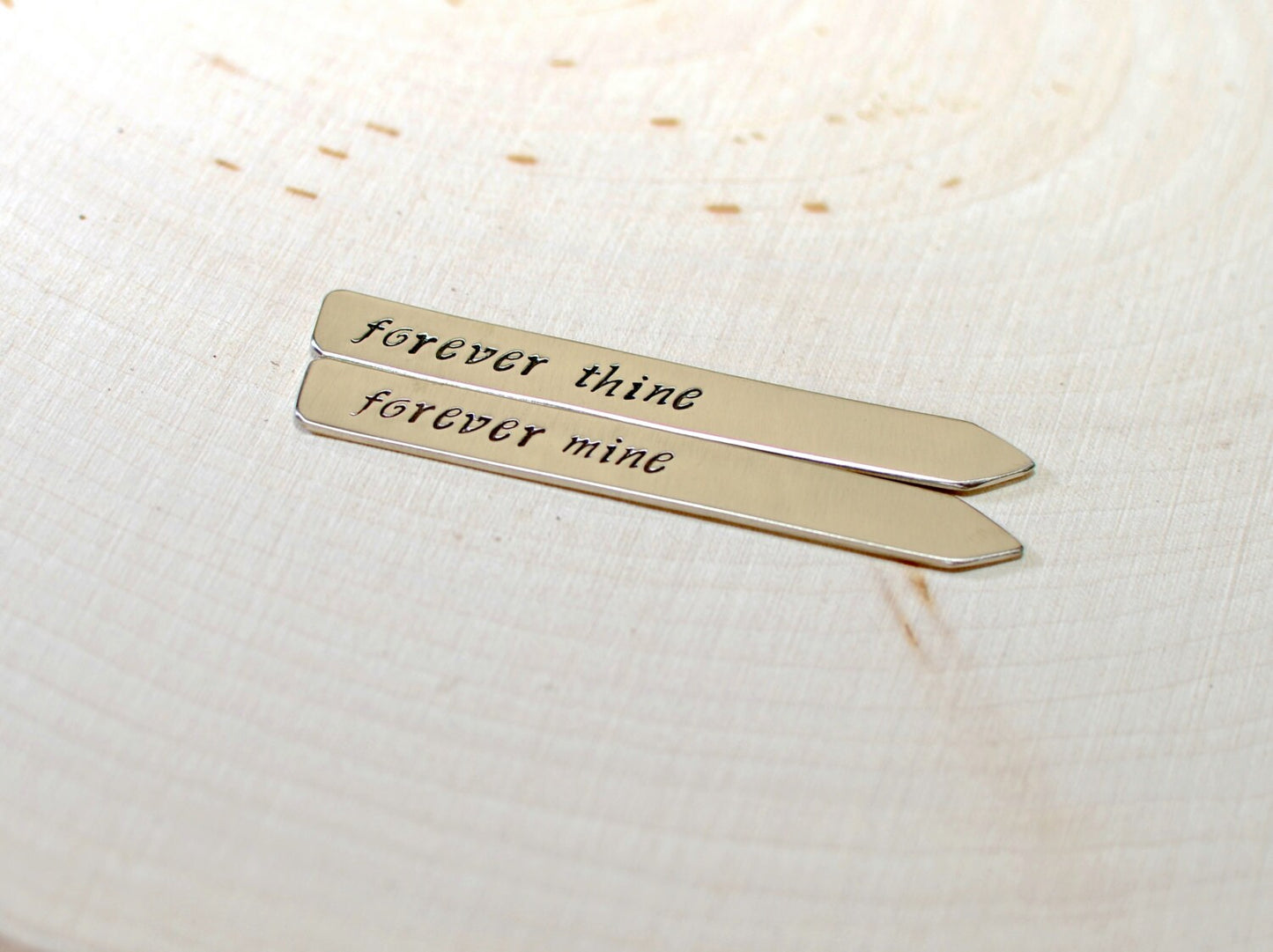 Collar stays with Forever thine forever mine on 925 sterling silver