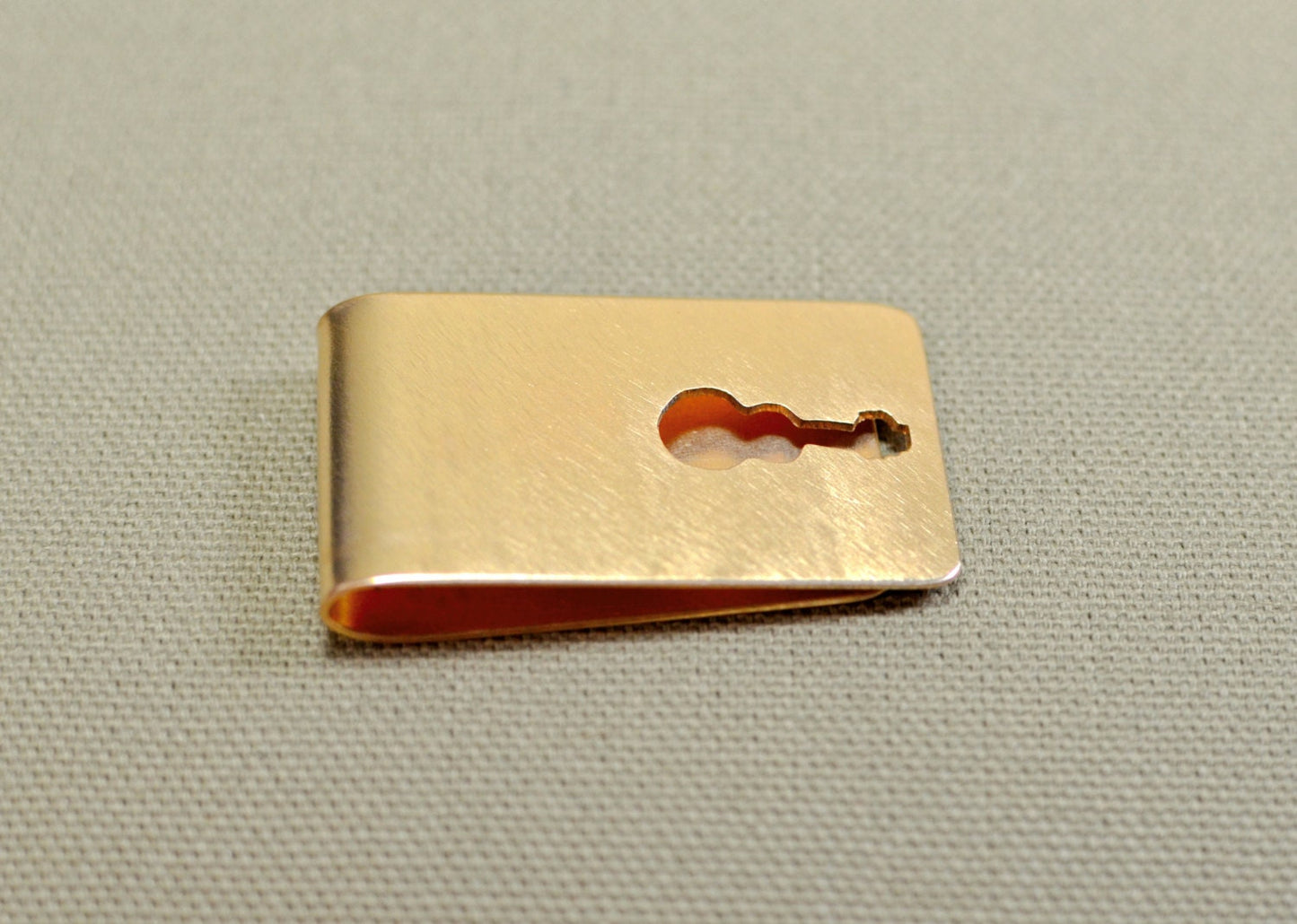 Money Clip with cutout Guitar and Room to Personalize