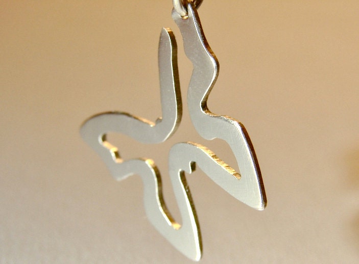 Airy Butterfly Necklace in Sterling Silver