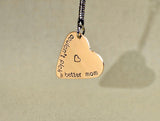 Heart shaped guitar pick keychain with could not pick a better mom, NiciArt 
