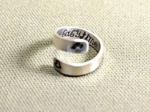 Kokopelli sterling silver fertility wrap ring, NiciArt 