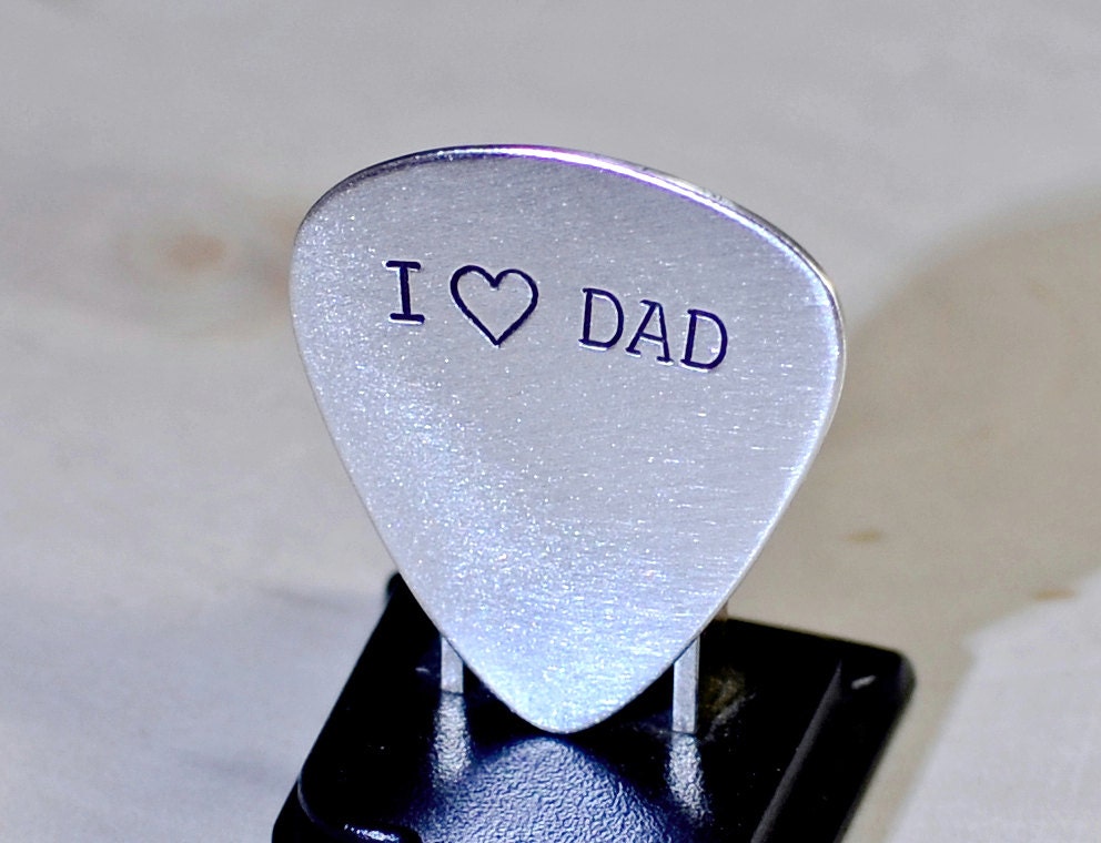 Sterling silver guitar pick for Dads and Father's Day