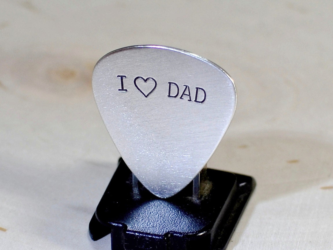 Sterling silver guitar pick for Dads and Father's Day