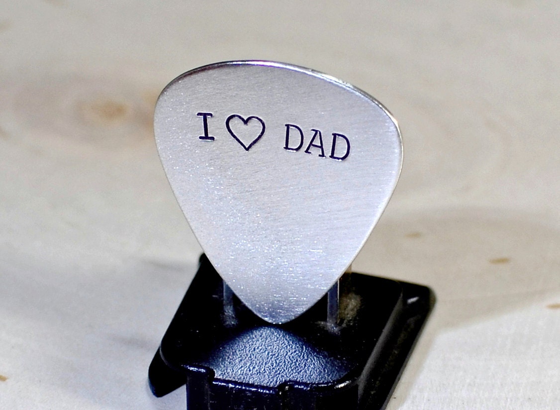 Sterling silver guitar pick for Dads and Father's Day