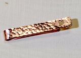 Hammered copper tie bar with heart cut out for extra love, NiciArt 