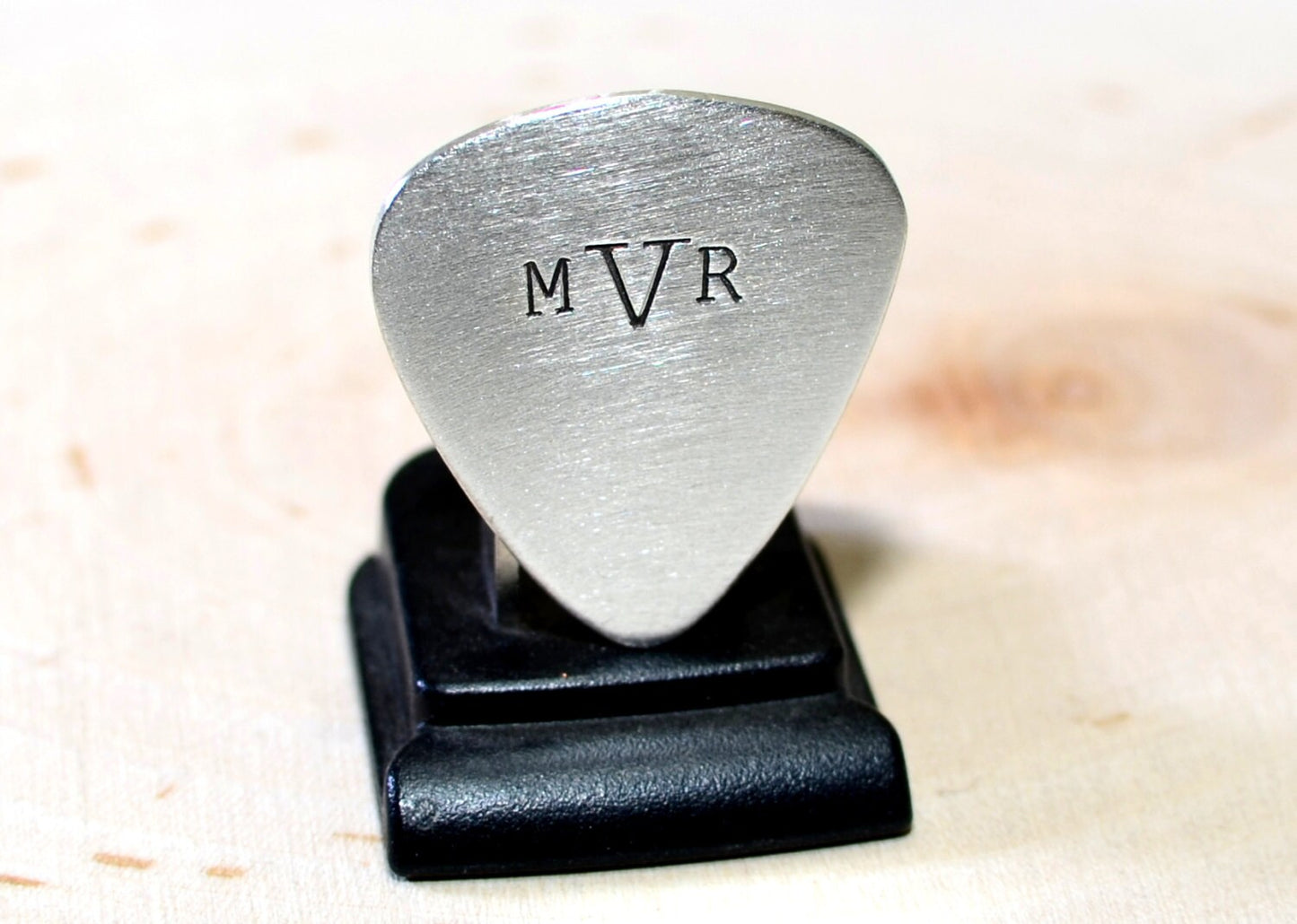 Sterling Silver Guitar Pick with your Personalized Monogram