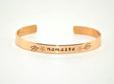 Bronze namaste cuff bracelet, NiciArt 