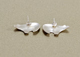 Sterling silver spirit bear stud earrings, NiciArt 