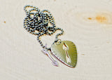 Guitar pick and arrow necklace in sterling silver, NiciArt 