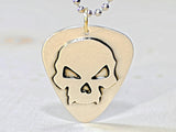 Sterling silver guitar pick with skull, NiciArt 