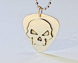 Sterling silver guitar pick with skull, NiciArt 