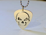 Sterling silver guitar pick with skull, NiciArt 