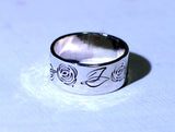 Sterling silver rose ring, NiciArt 