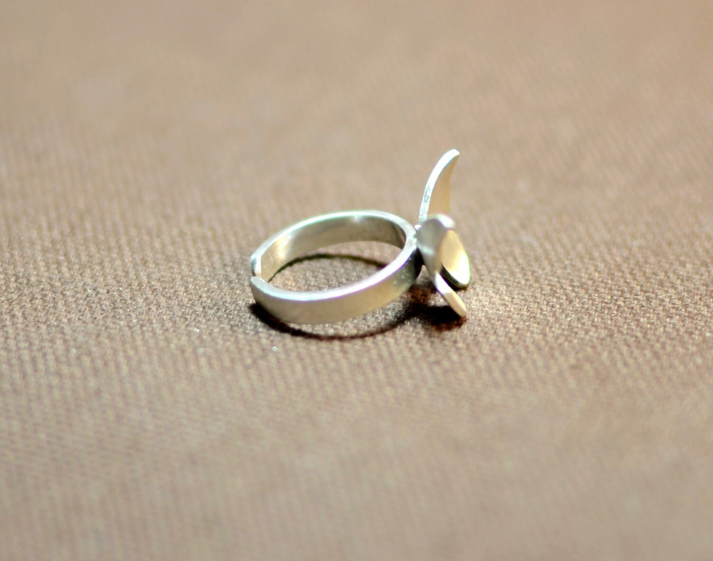 Very dainty sterling silver butterfly knuckle ring