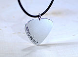 Aluminum Wanna Pluck Guitar Pick Necklace, NiciArt 