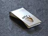 Bear Paw Sterling Silver Money Clip with Custom Paw Design, NiciArt 