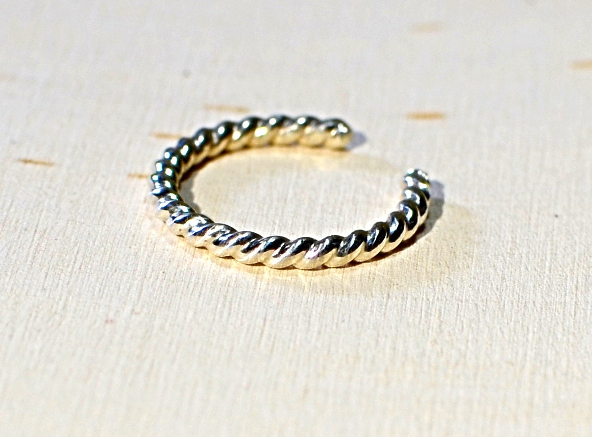 Twisted Wire Sterling Silver Toe Ring