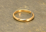 Dainty 14k Solid Gold Toe Ring with Elegant Half Round Design and Polished, NiciArt 