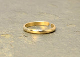 Dainty 14k Solid Gold Toe Ring with Elegant Half Round Design and Polished, NiciArt 