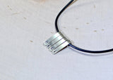 Multiple bar personalized sterling silver necklace, NiciArt 