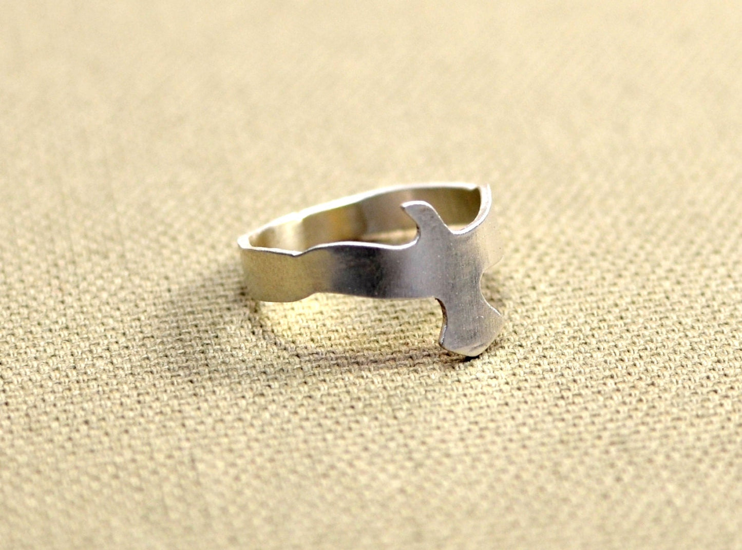 Sterling silver handmade bird ring