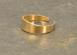 14k Solid Yellow Gold Toe Ring Handcrafted with Artisan Tapered Design, NiciArt 