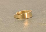 14k Solid Yellow Gold Toe Ring Handcrafted with Artisan Tapered Design, NiciArt 