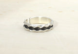 Sterling Silver Toe Ring with “Twisted” Industrial Grooved Pattern, NiciArt 
