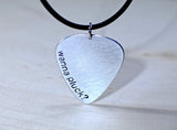 Aluminum Wanna Pluck Guitar Pick Necklace, NiciArt 